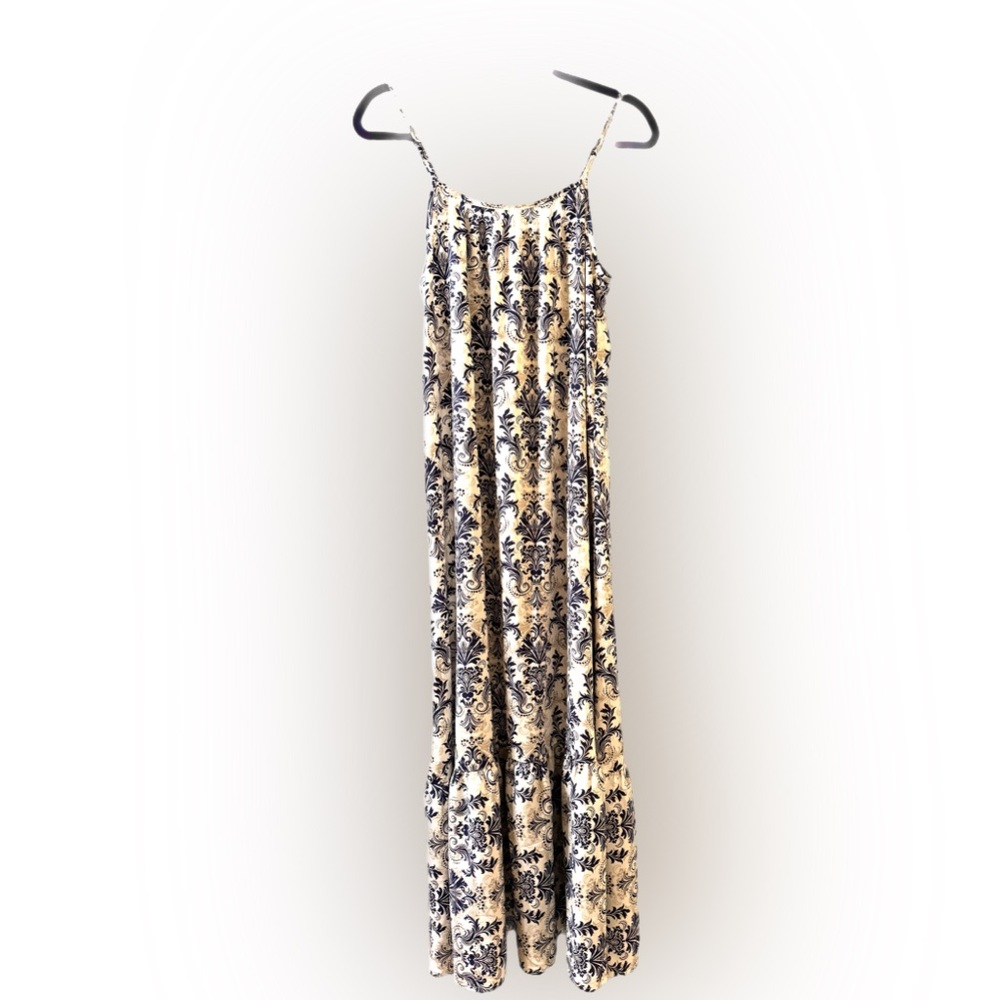 NWT DOKOTOO Floral Print Skinny adjustable Straps Women's Maxi Dress Size: M